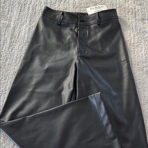Black Faux Leather Pants